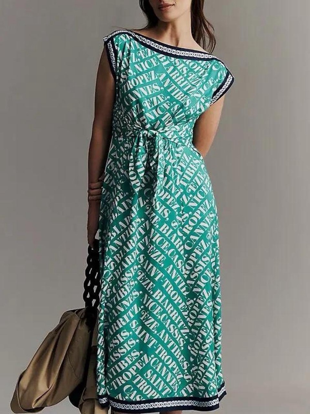NWT ANTHROPOLOGIE Maeve Sleeveless Hanky-Hem Midi Dress